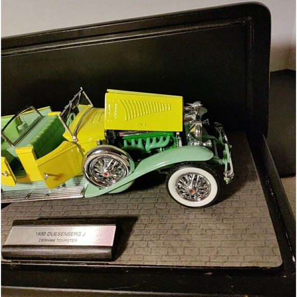 Franklin Mint 1930 Duesenberg Derham Tourster 1:24 Green / Yellow B11KD09 - Picture 4 of 7